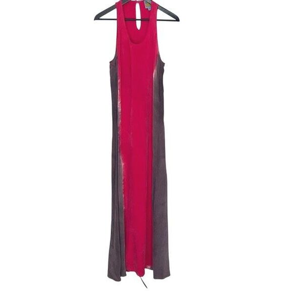 C&C California Tank Maxi Dress Size M Medium Sleeveless Shift Tie Dye In Ruby - Picture 2 of 10
